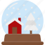 snow, globe, christmas, decorative, ornament, ball, crystal, xmas, decoration 