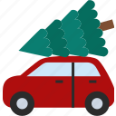 car, christmas, transport, tree, truck, eve, holiday