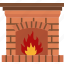 chimney, fireplace, living, room, warm, christmas, brick, xmas 