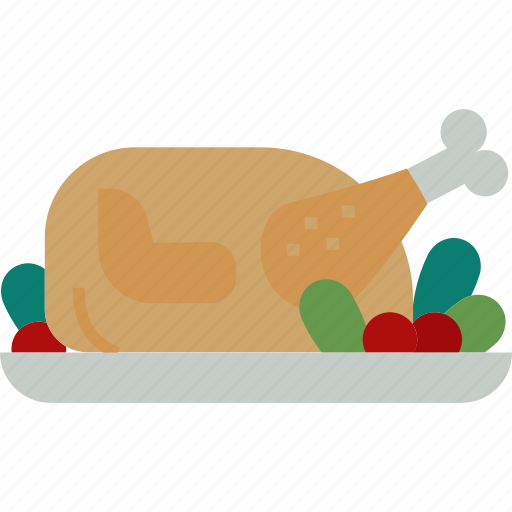 Turkey, chicken, christmas, food, roast, meal, plate icon - Download on Iconfinder