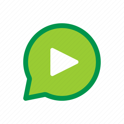 Chat, media, message, multimedia, play icon - Download on Iconfinder
