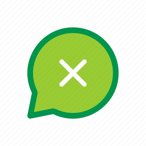 Chat, conversation, cross, delete, deselect, message, remove icon - Download on Iconfinder