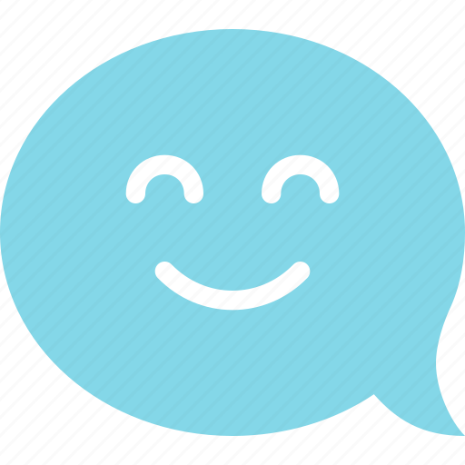 Bubble, communication, conversation, face, message, smile, speech icon - Download on Iconfinder