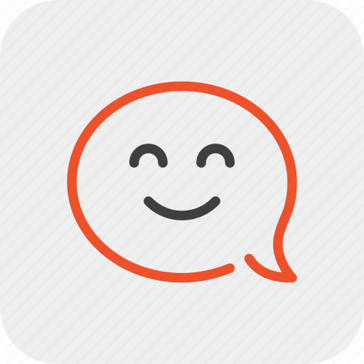 Bubble, communication, conversation, face, message, smile, speech icon - Download on Iconfinder