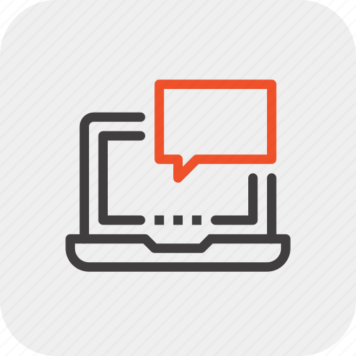 Bubble, chat, communication, conversation, laptop, message, speech icon - Download on Iconfinder