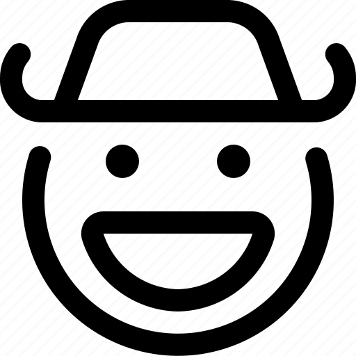 Smiley, cowboy, chat, message, emoji, face icon - Download on Iconfinder