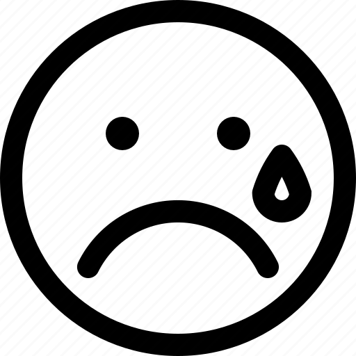 Smiley, sad, crying, chat, message, emoji, face icon - Download on Iconfinder