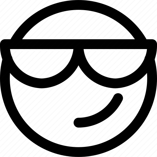 Smiley, smirk, glasses, chat, message, emoji, face icon - Download on Iconfinder