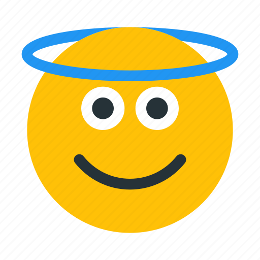 Angel, face, holy, emoji, emoticon, emotion, smiley icon - Download on Iconfinder