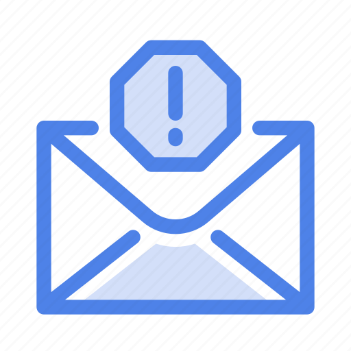 Alert, attention, danger, mail, message, problem, warning icon - Download on Iconfinder