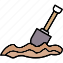 digging, soil, ground, shovel, trowel
