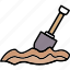 digging, soil, ground, shovel, trowel 