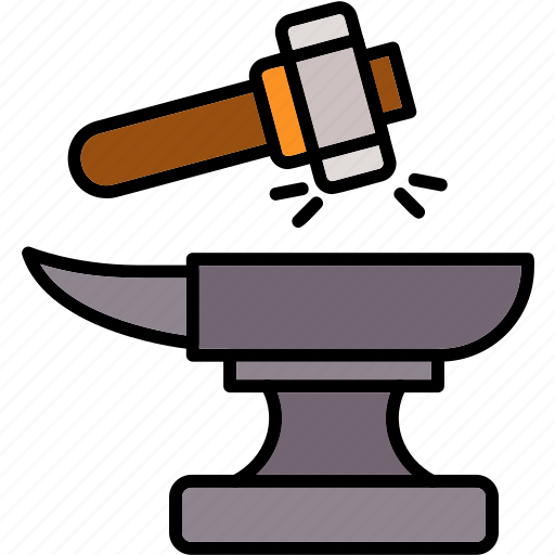 Industry, anvil, blacksmith, hammer, iron, metalurgy, steel icon - Download on Iconfinder