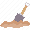 digging, soil, ground, shovel, trowel