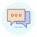 chat, conversation, dialogue, message