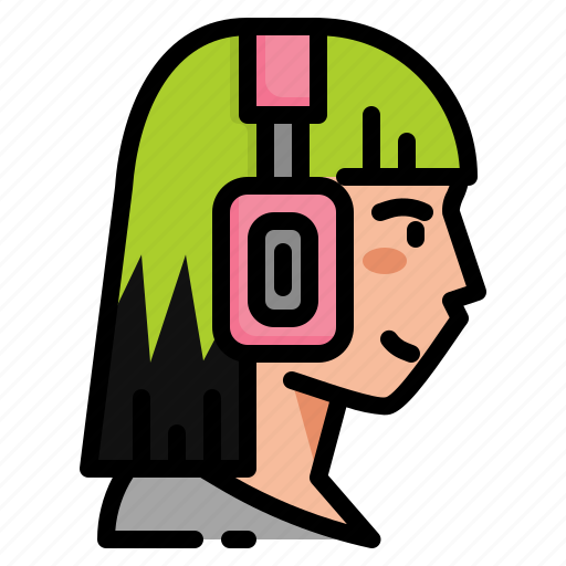 Gamer, avatar, headset, metaverse, player, user, girl icon - Download on Iconfinder