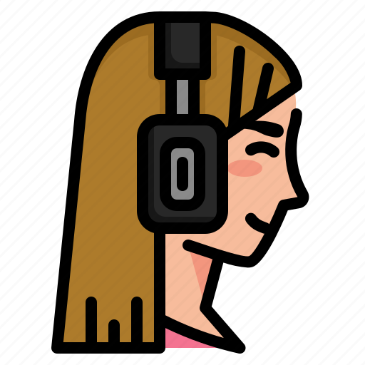 Gamer, avatar, headset, metaverse, player, user, girl icon - Download on Iconfinder
