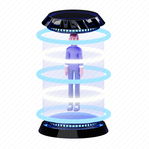Teleport, human, person 3D illustration - Download on Iconfinder