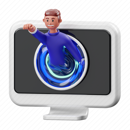 Virtual, human, person, user 3D illustration - Download on Iconfinder