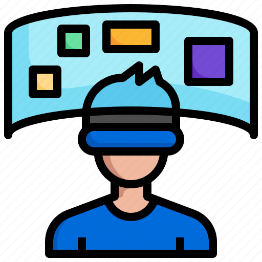 Virtual, reality, augmented, vr, man, metaverse icon - Download on Iconfinder