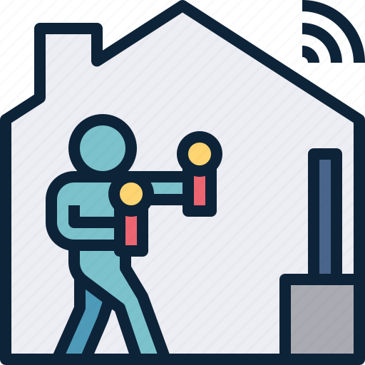 Stay, home, exercise, workout, hobby, play, game icon - Download on Iconfinder