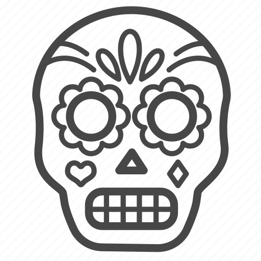traditional skull outline