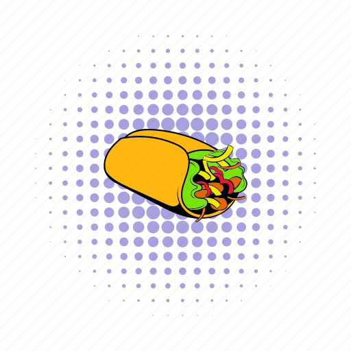 Comics, dinner, food, meal, meat, mexican, tortilla icon - Download on Iconfinder
