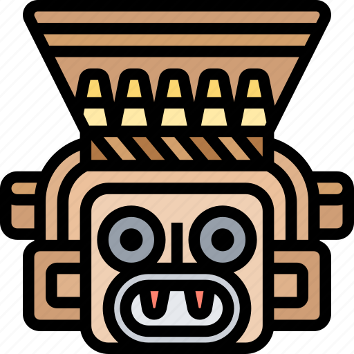 Tlaloc, archeology, aztec, ancient, mexican icon - Download on Iconfinder