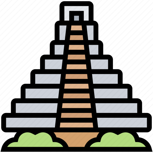 Chichen, itza, pyramid, mayan, heritage icon - Download on Iconfinder