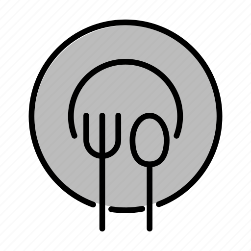 Culinary, eat, food, kitchen, meal, restaurant, spoon plate fork icon - Download on Iconfinder