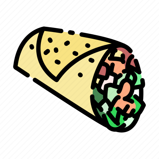 Burrito, culinary, food, kitchen, meal, mexico, restaurant icon - Download on Iconfinder