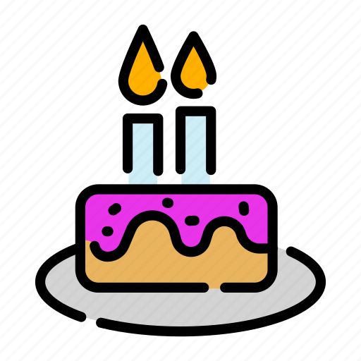 Birthday, bread, cake, candle, food, kitchen, restaurant icon - Download on Iconfinder