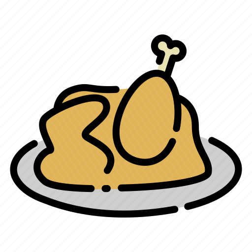 Chicken, culinary, food, kitchen, meal, restaurant, roast icon - Download on Iconfinder