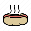 bread, culinary, food, hotdog, kitchen, restaurant, sausage