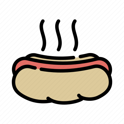 Bread, culinary, food, hotdog, kitchen, restaurant, sausage icon - Download on Iconfinder