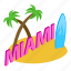 isometric, miamibeach, object, sign 