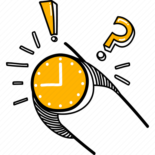 Time, question, timer, clock, info, information, exclamation illustration - Download on Iconfinder