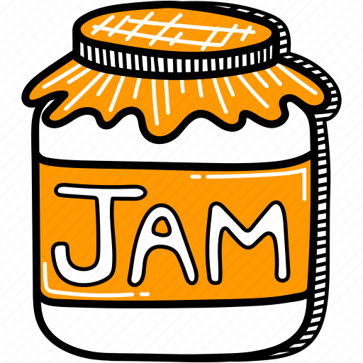 Jam, fruit jam, breakfast, food, sweet, healthy illustration - Download on Iconfinder