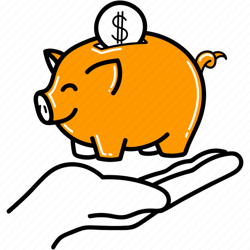 Save money, savings, piggy bank, money, bank, funds illustration - Download on Iconfinder