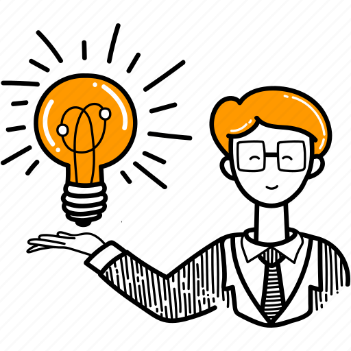 Orange, innovation, creative, idea, bulb, creativity illustration - Download on Iconfinder