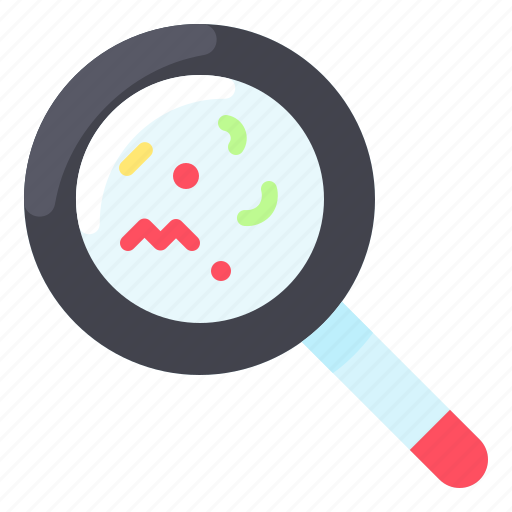 Bacteria, biology, germ, glass, magnifying, microorganism, virus icon - Download on Iconfinder