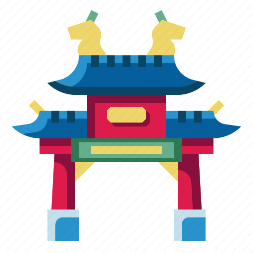 China, paifang, chinese, monuments, architecture, landmark, building icon - Download on Iconfinder