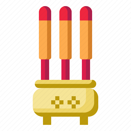 Incense, spa, aromatherapy, stick, burning, pray, candle icon - Download on Iconfinder