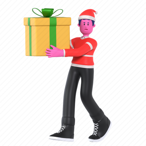 Big gift box, gift box, present, surprise, special, christmas, xmas 3D illustration - Download on Iconfinder
