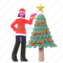 decorate the christmas tree, decorating the christmas tree, christmas tree, decoration, lamp, christmas, xmas, merry christmas, celebration 