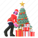 picking up gifts under the christmas tree, happy, gift, present, christmas tree, christmas, xmas, merry christmas, celebration 