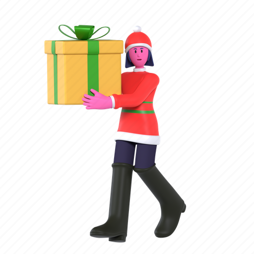 Big gift box, gift box, present, surprise, special, christmas, xmas 3D illustration - Download on Iconfinder