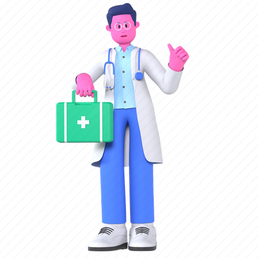 First aid kit, emergency, box, rescue, first aid, medical, hospital 3D illustration - Download on Iconfinder