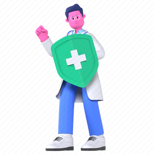 Insurance, health insurance, protection, shield, security, medical, hospital 3D illustration - Download on Iconfinder