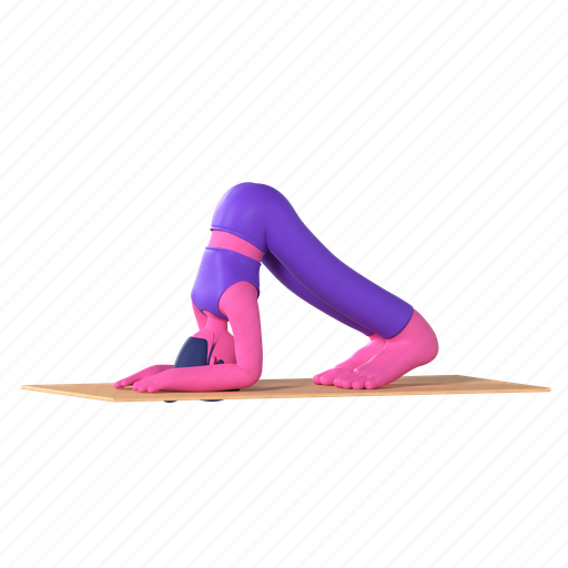 Dolphin pose, ardha pincha mayurasana, yoga, yoga pose, meditation, wellness, relaxation 3D illustration - Download on Iconfinder